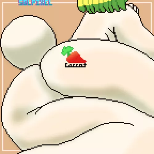 Carrot pin-up. Twitter:Solpixel