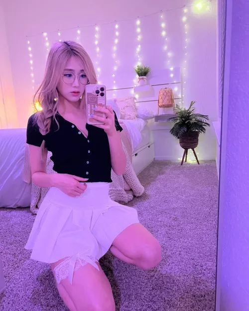 Cute blonde in glasses