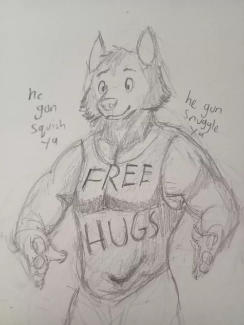 Free hugs for everyone! Would you like to hug this boye?
