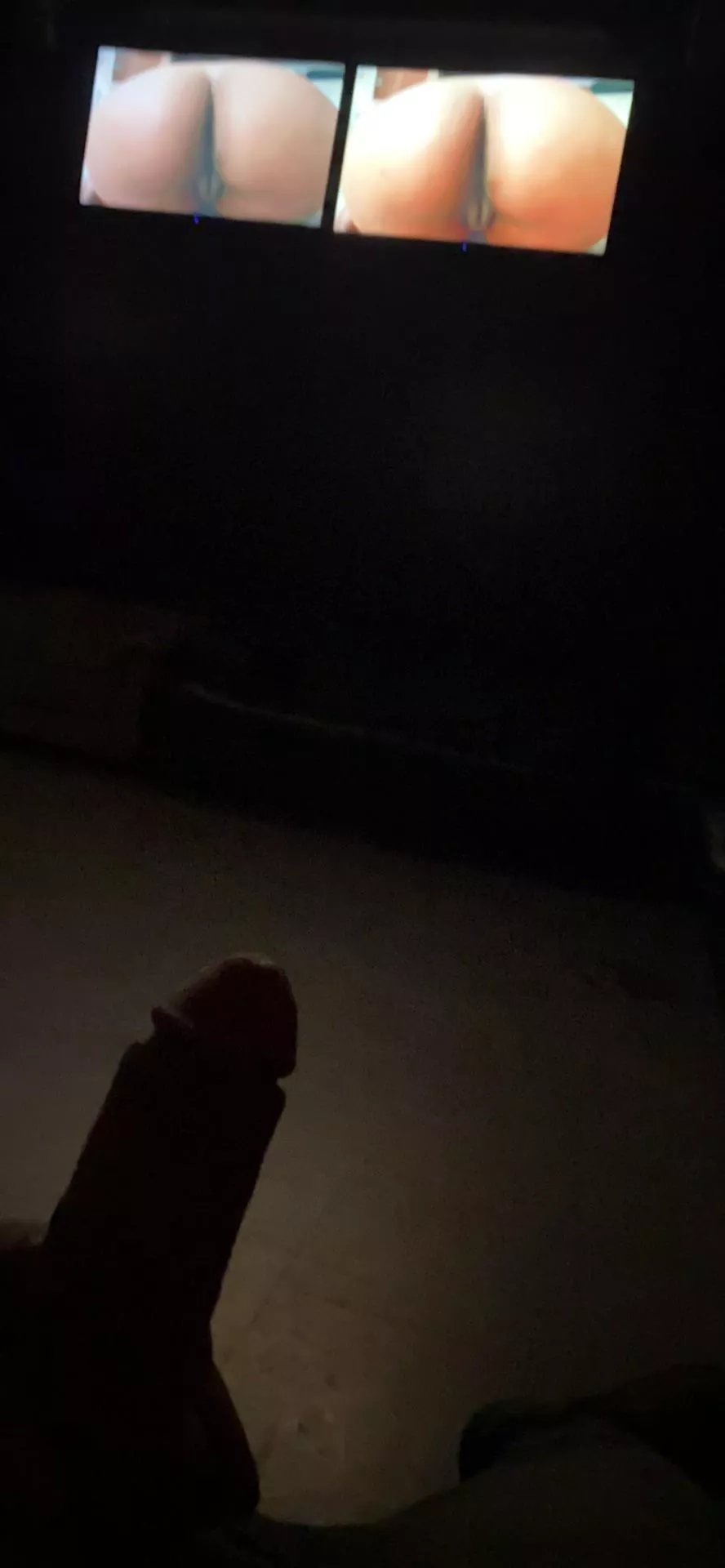 Got some action in a porn theater tonight. Didn’t want to catch anyones face on cam that didn’t want it.