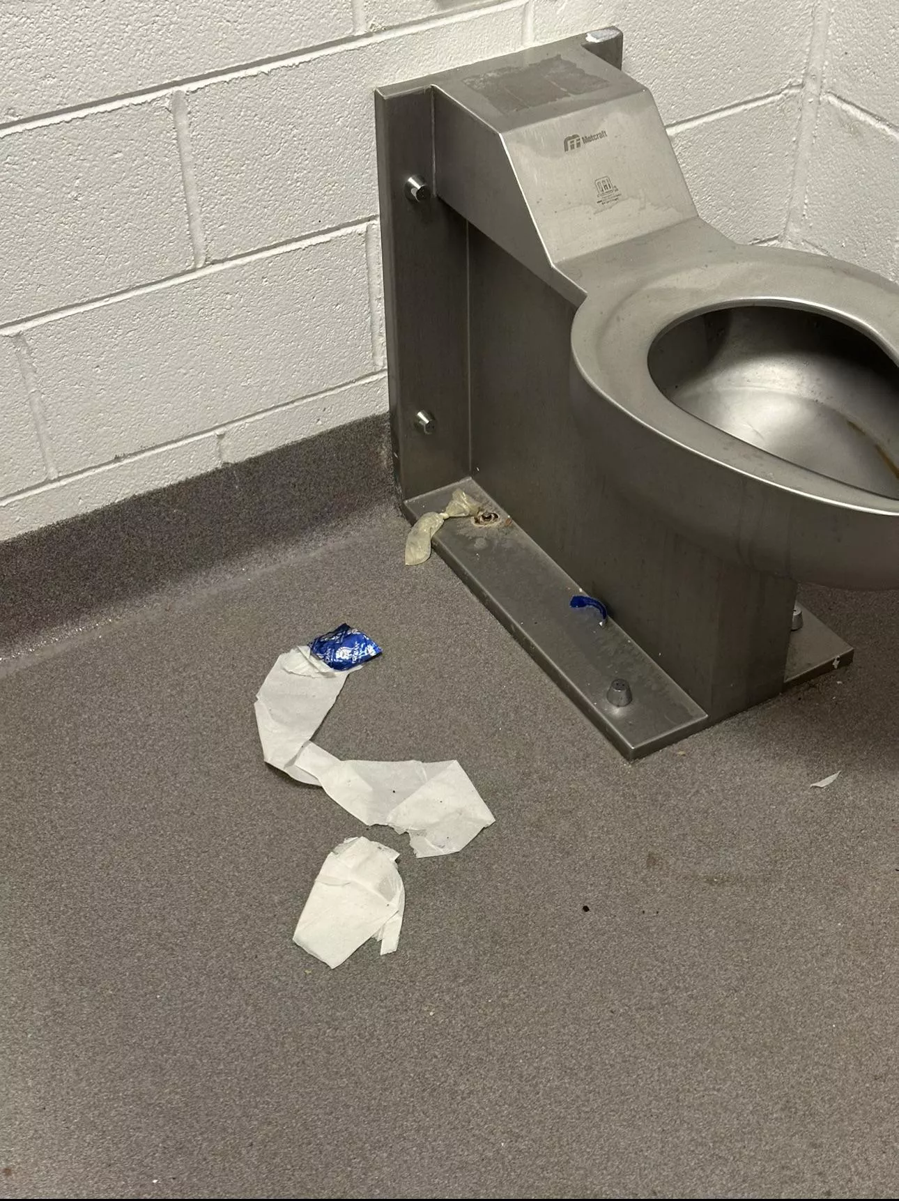 I always check this park bathroom while I’m out running. Looks like I just missed the action.