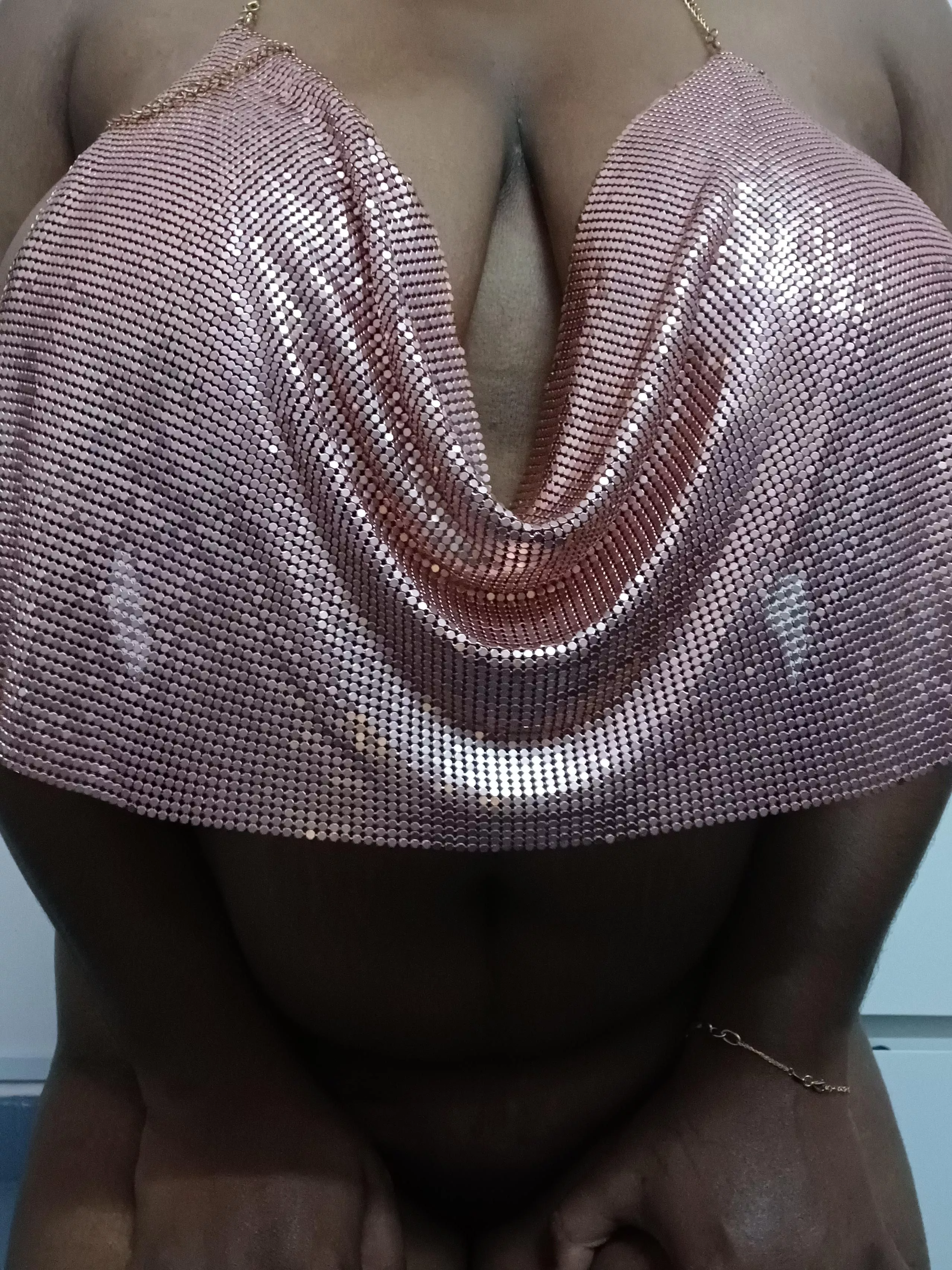 I love how this top barely covers me