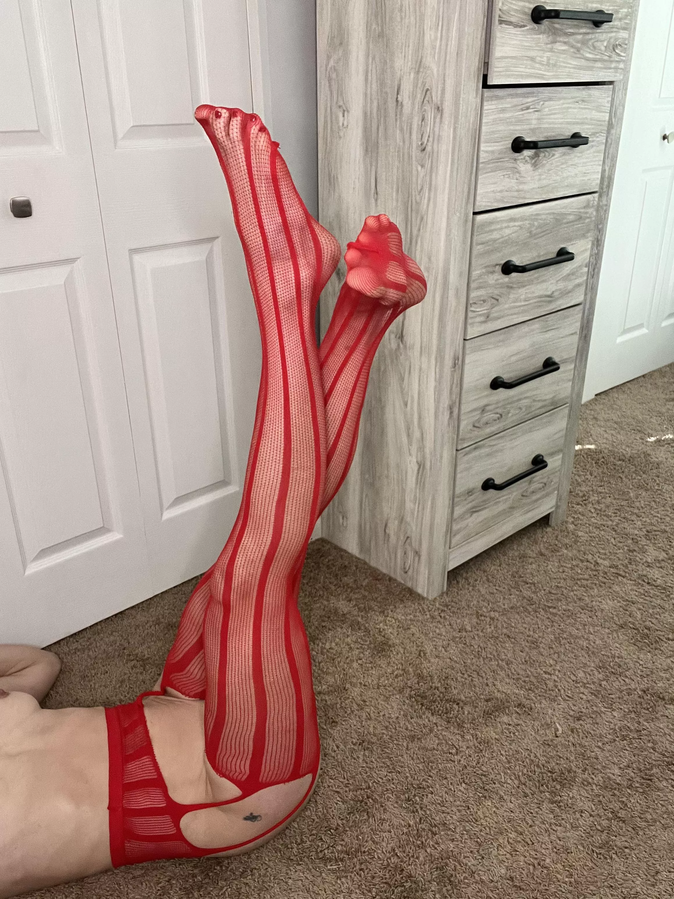 My legs are ready to rest on your shoulders