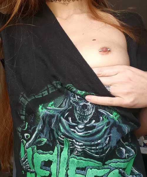 Only one pierced nipple