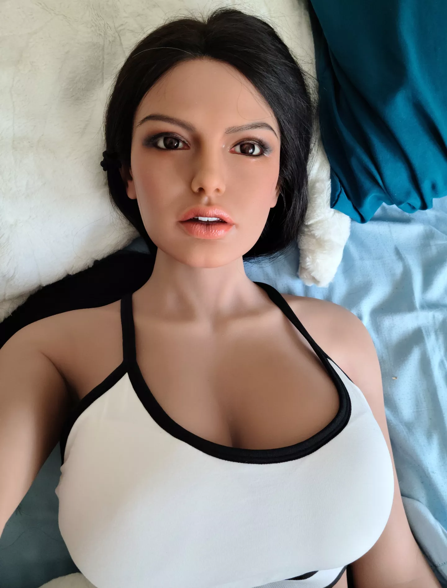 She's sneaking selfies onto my camera roll