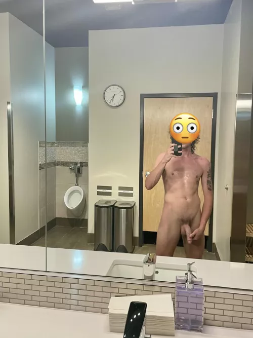 Sweaty and engorged after yoga in the locker room ;)