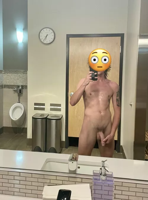 Sweaty and engorged after yoga in the locker room ;)