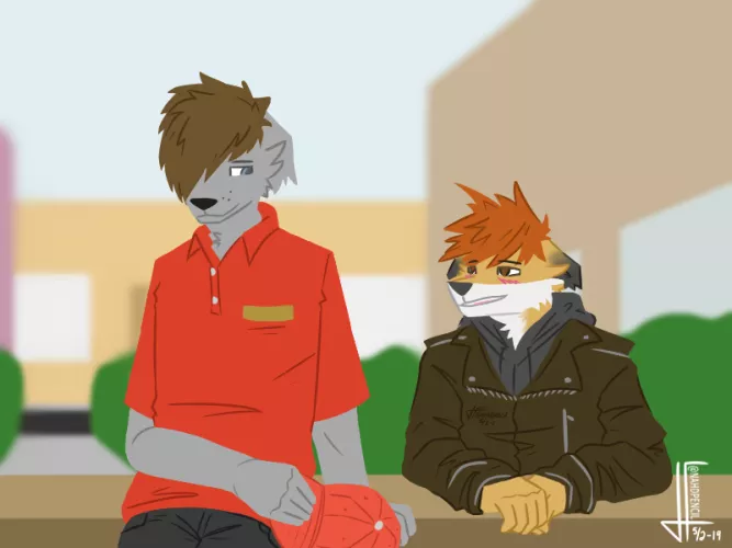 talking with him during his lunch break