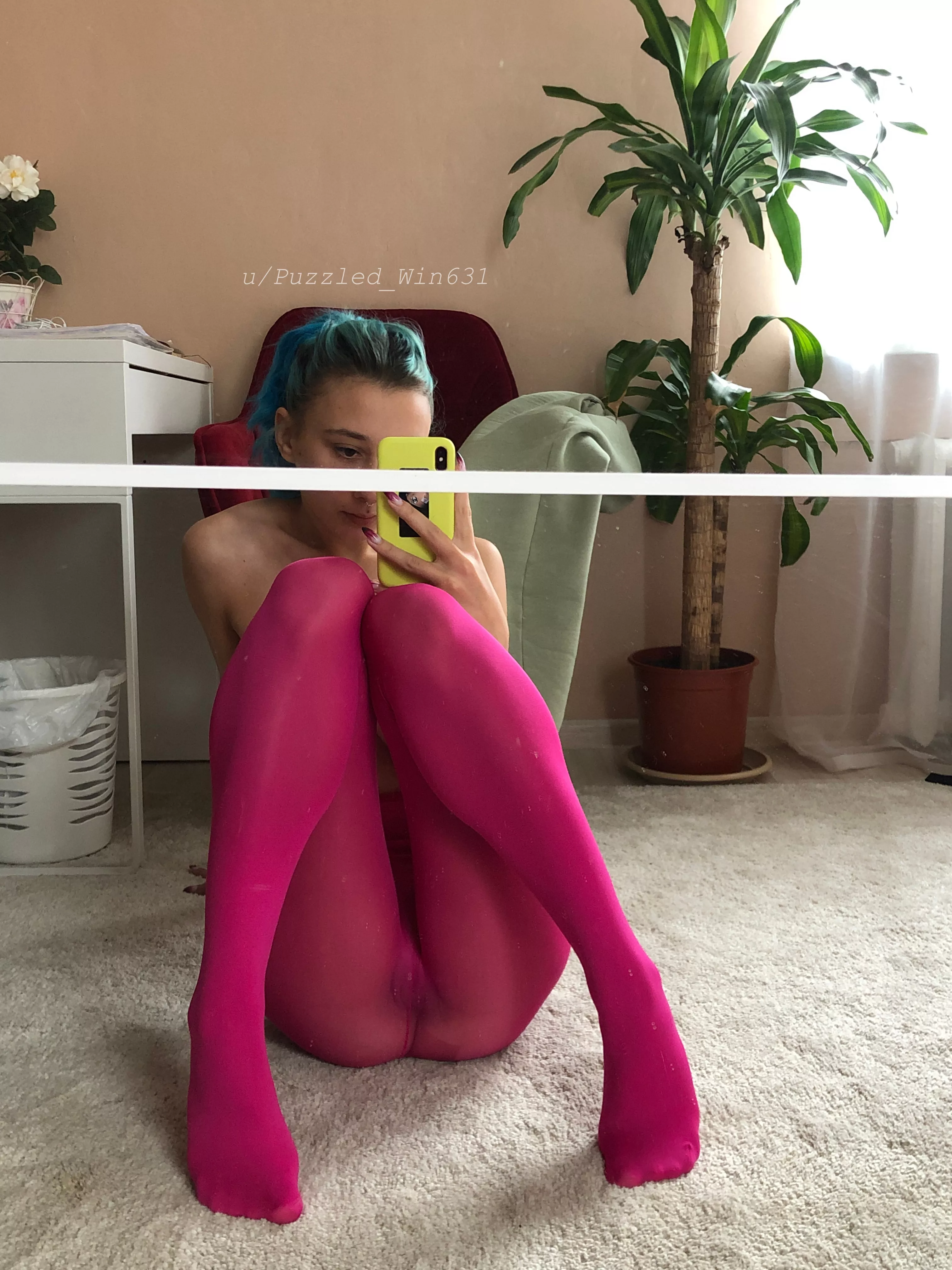These pink nylons are perfect to brighten up my look