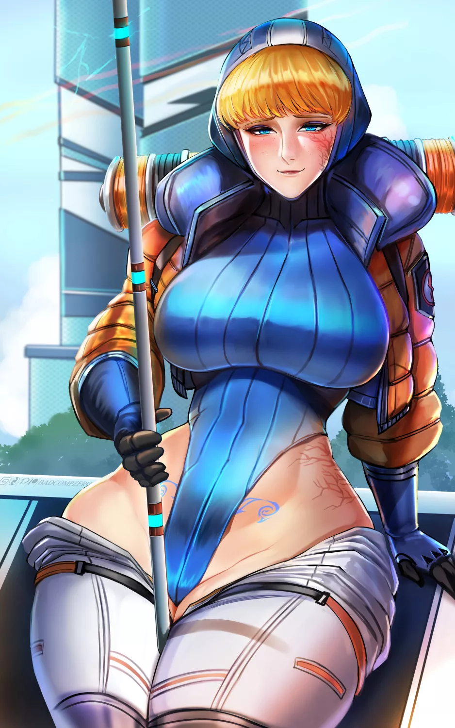 Wattson Highleg Leotard Attraction (Badcompzero ) [Apex Legends]