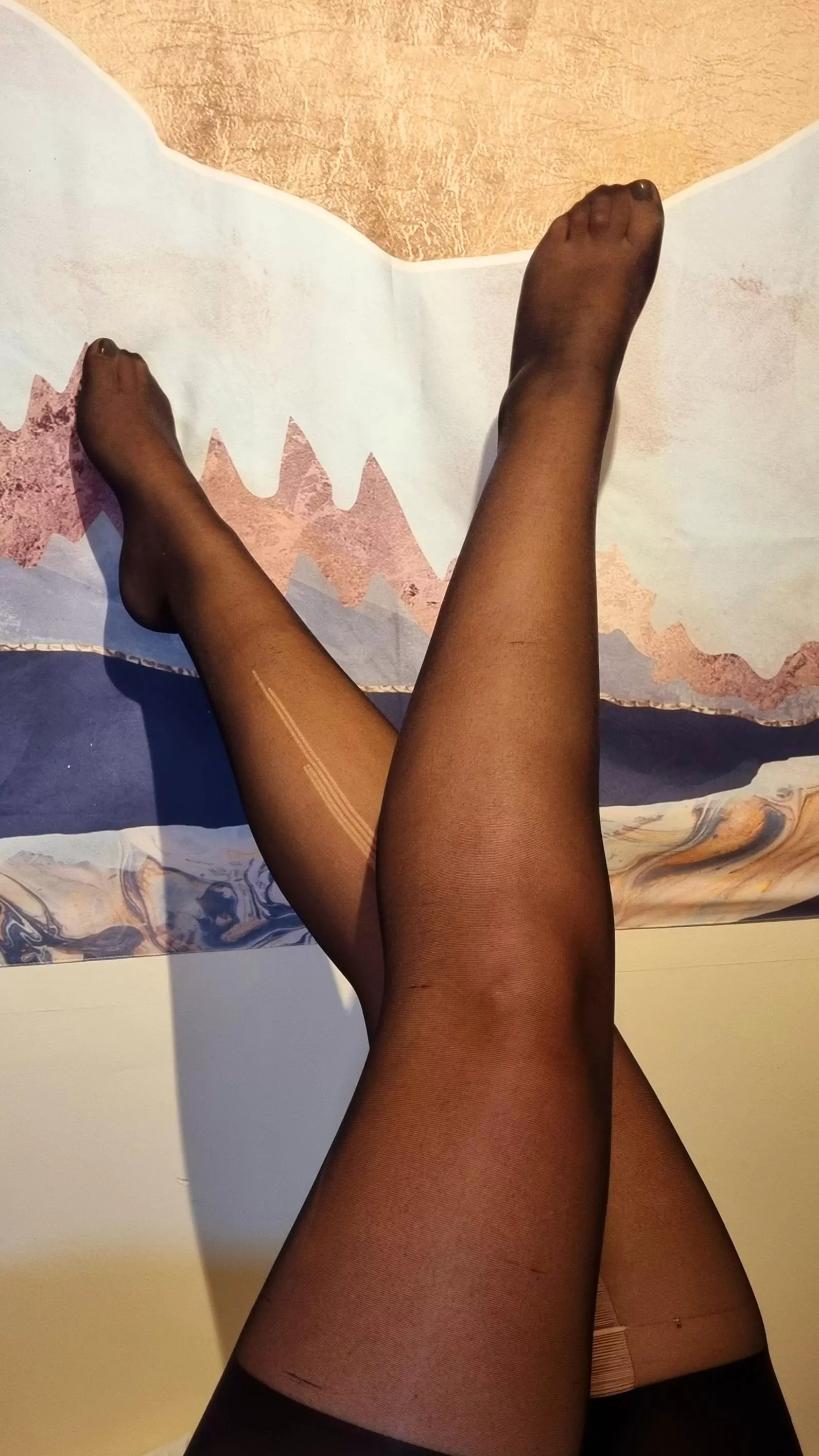 Who wants to trace my ladder? RIP my favorite tights..