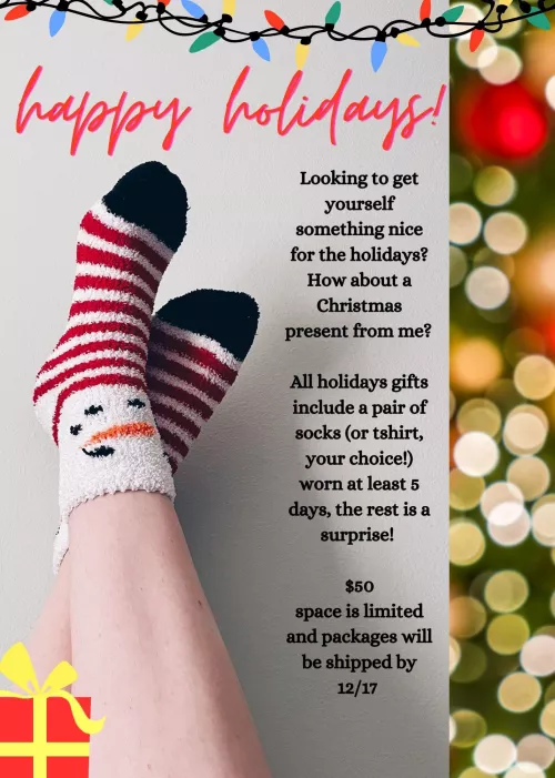 Who wouldn’t want some socks wrapped in a bow under their tree