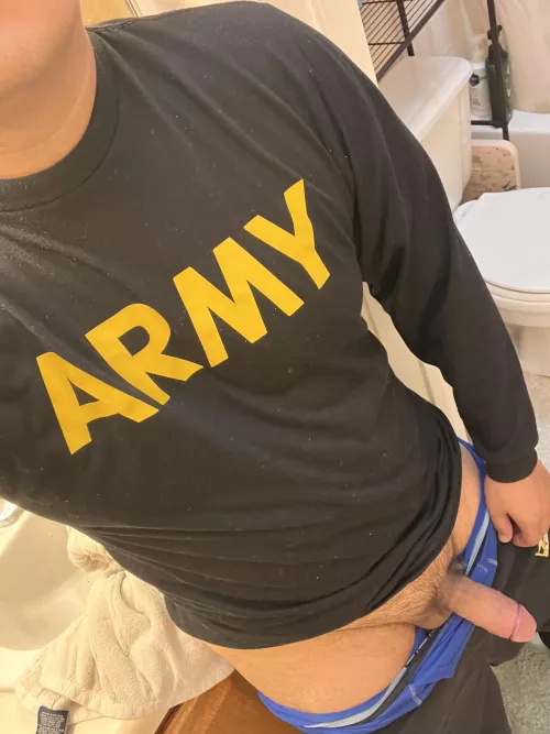 After a sweaty pt session.