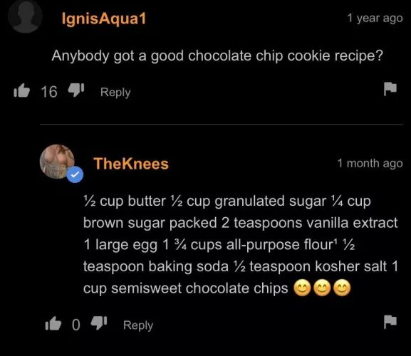 Cookie recipe