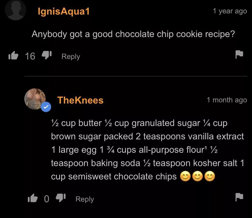 Cookie recipe