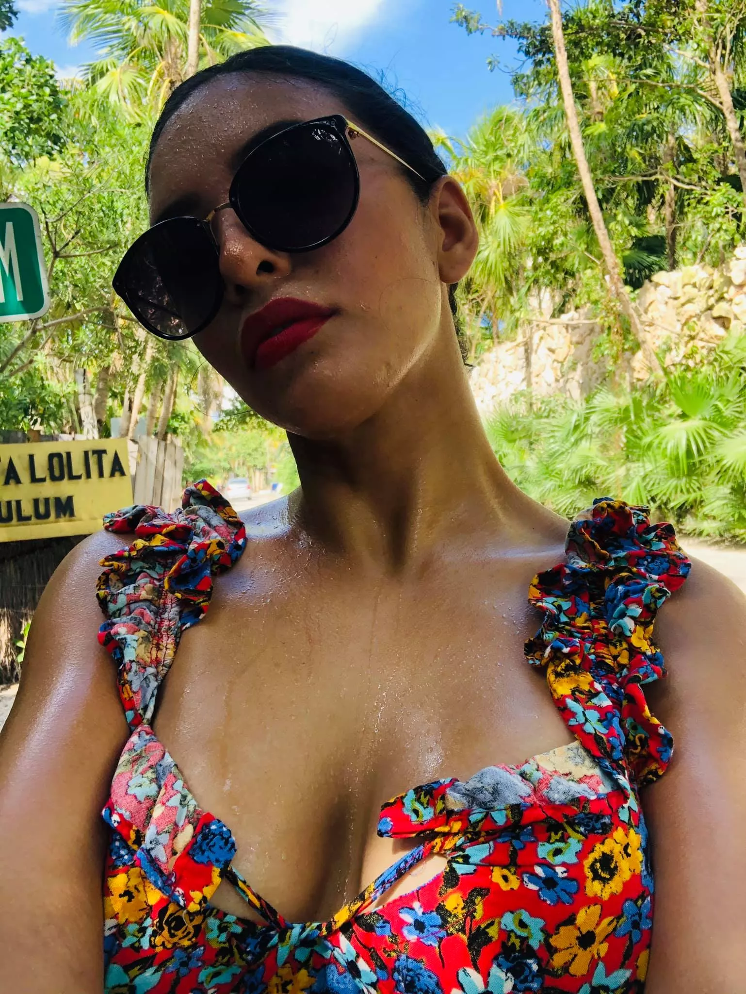 Dripping after a walk in Tulum