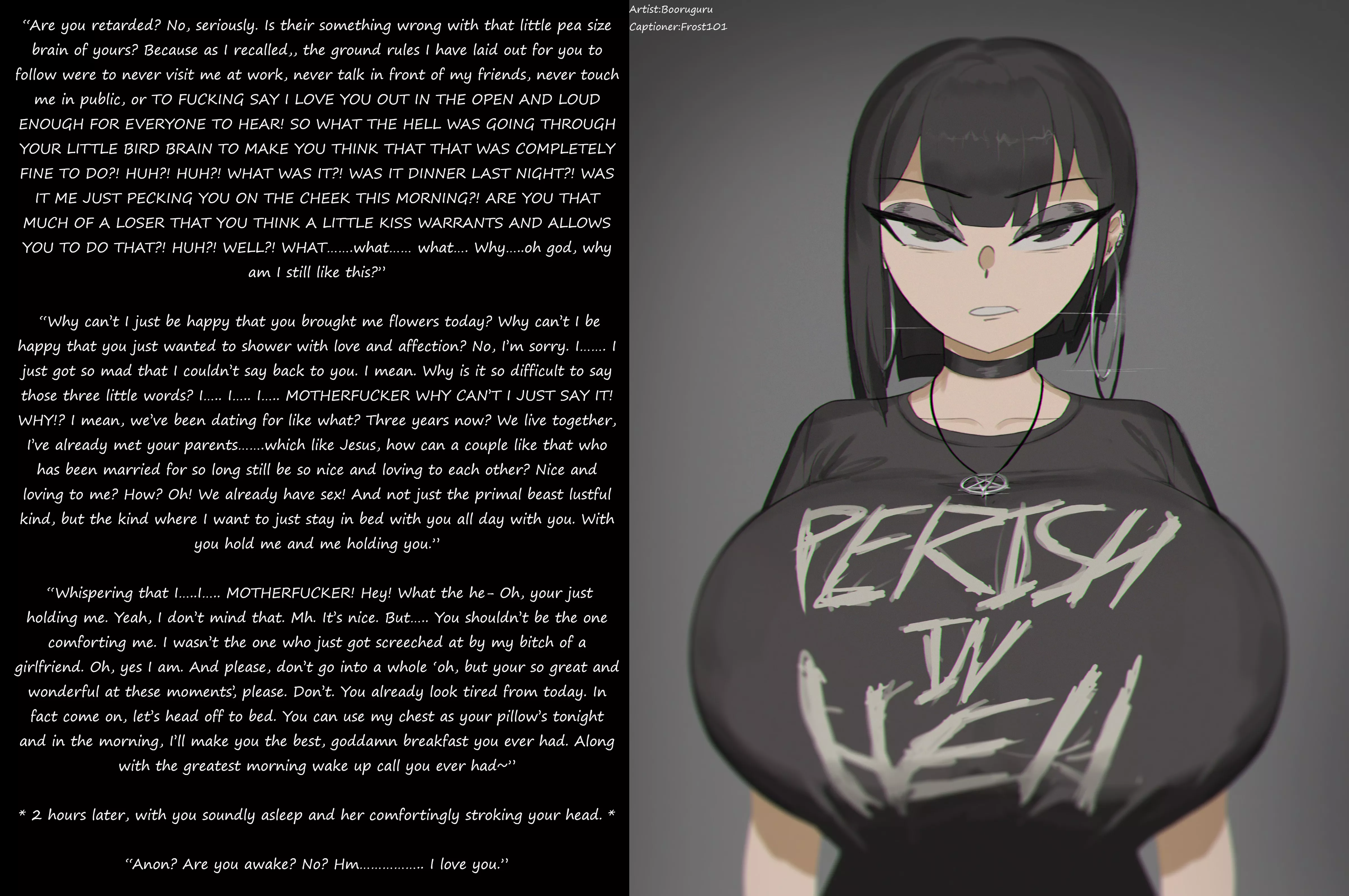 Getting yelled at by your Gothic GF[Goth][Wholesome][A Little Tsundere]