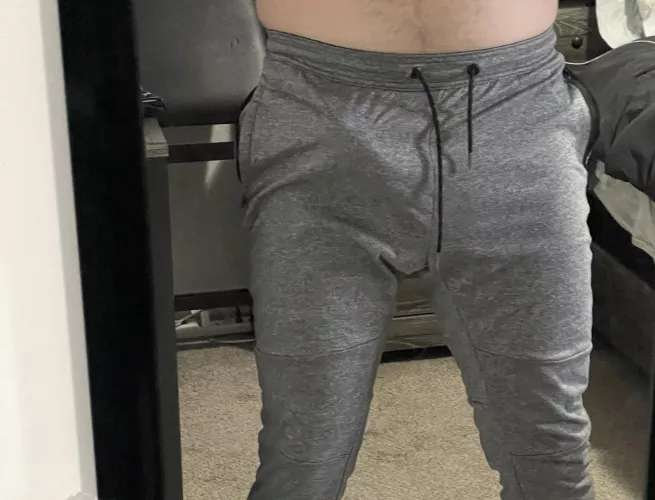 Grey sweats for the gym