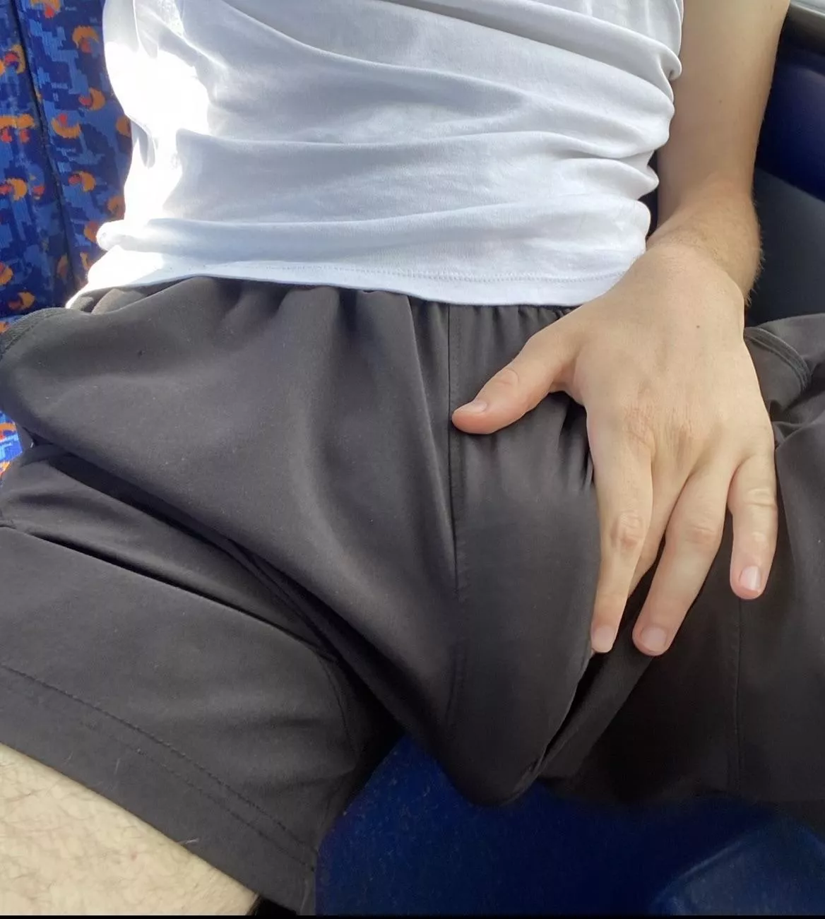 hanging low on the bus