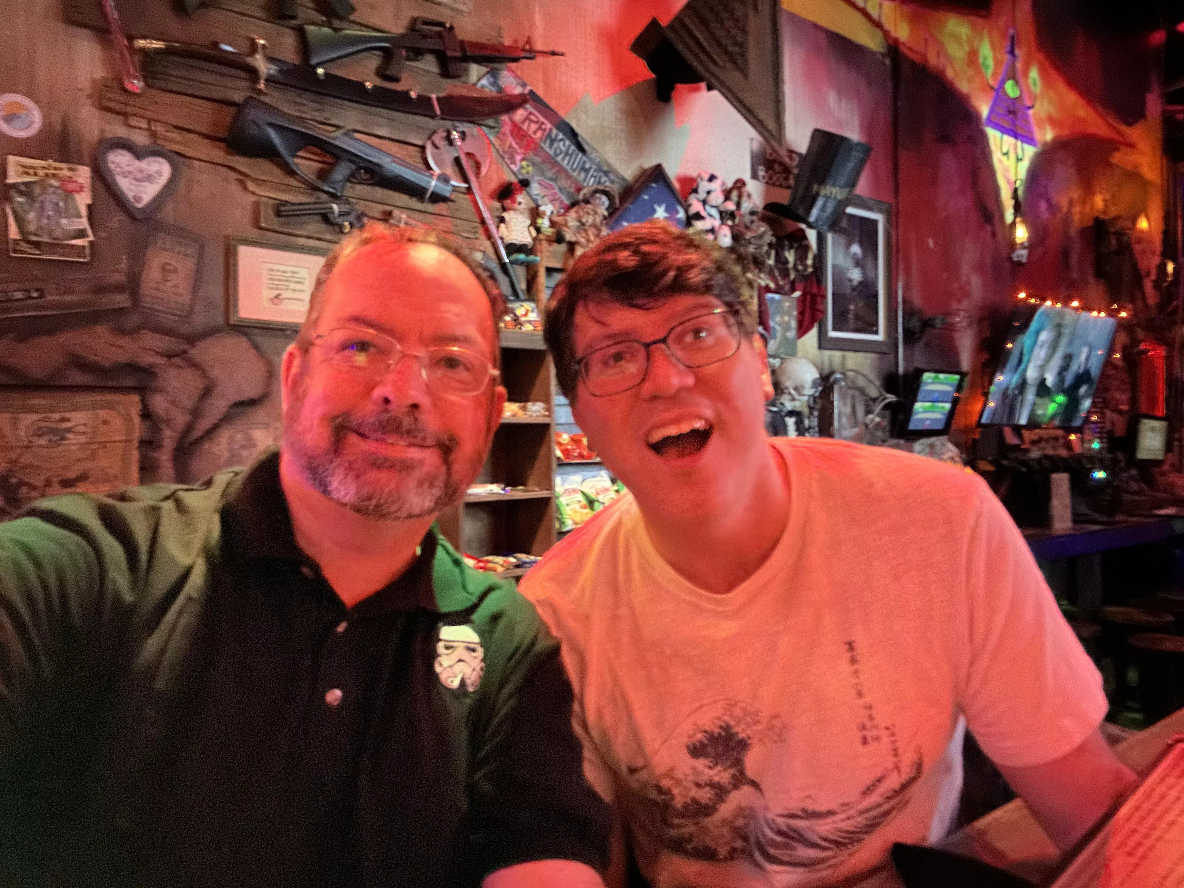 Hanging out with my handsome husband.