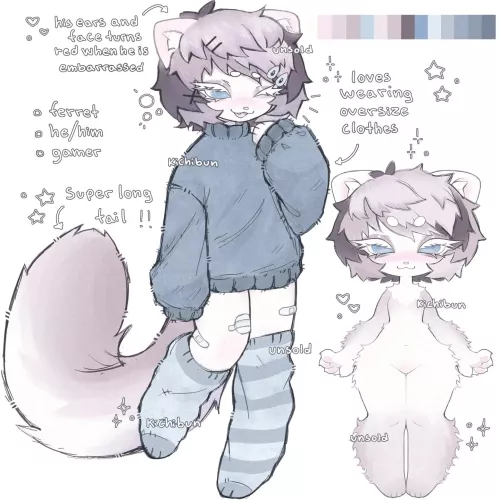 here's a ferret boy adopt i made a few days ago :3