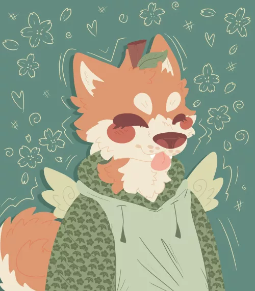 I drew my main fursona, Mango! Shes a shiba inu