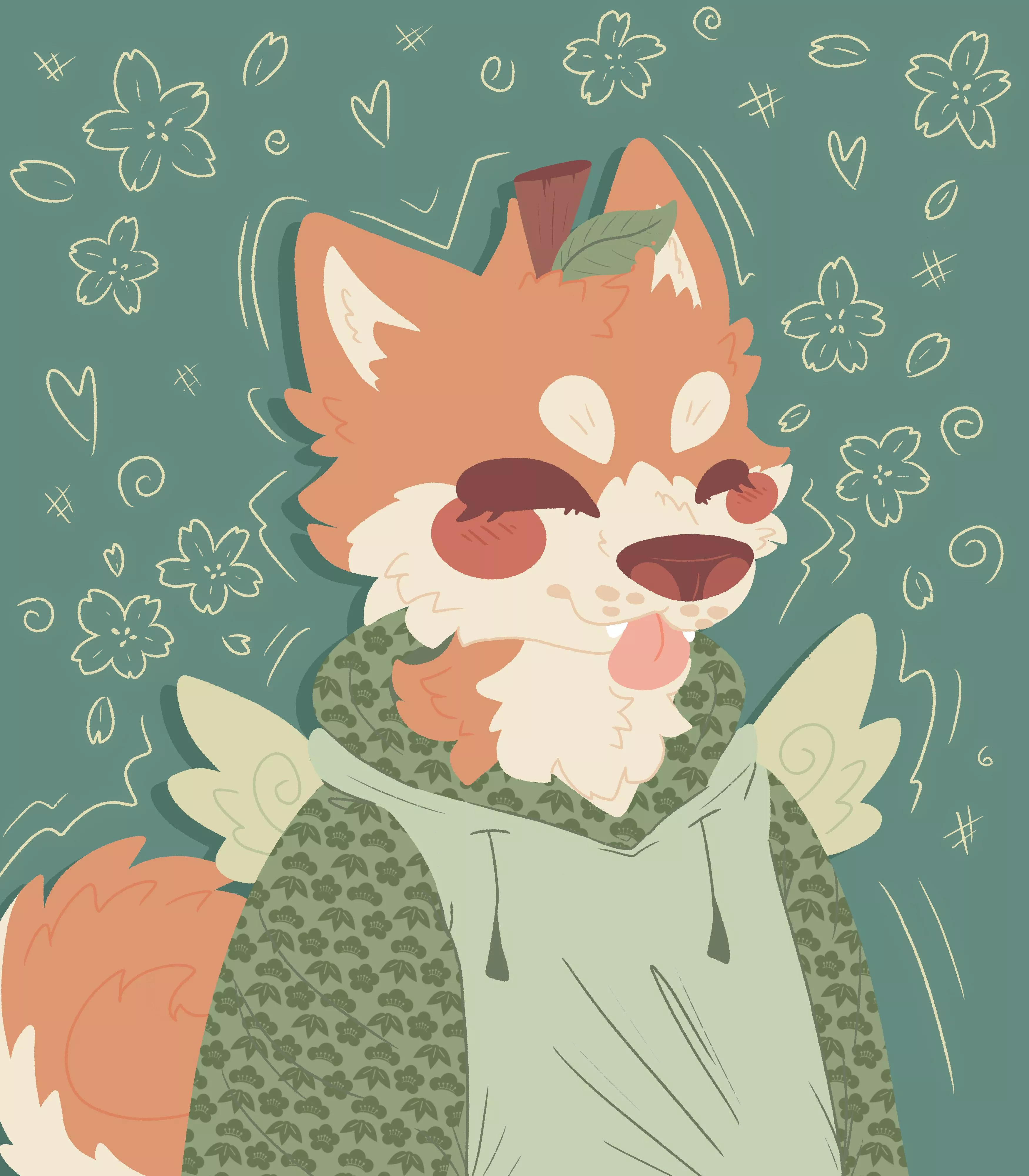 I drew my main fursona, Mango! Shes a shiba inu