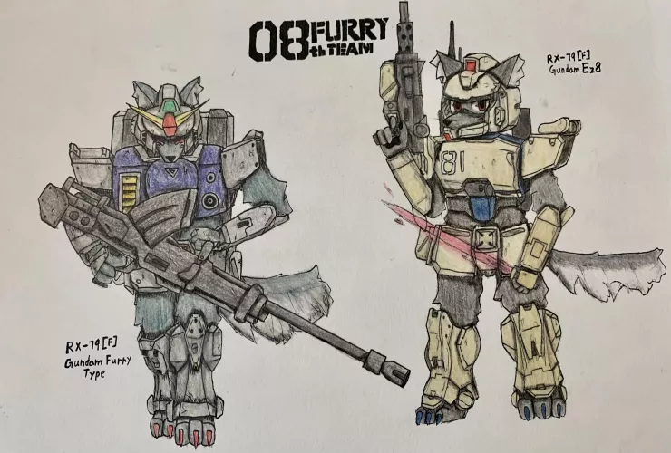 I turned ground type gundam and E8 gundam in to furry