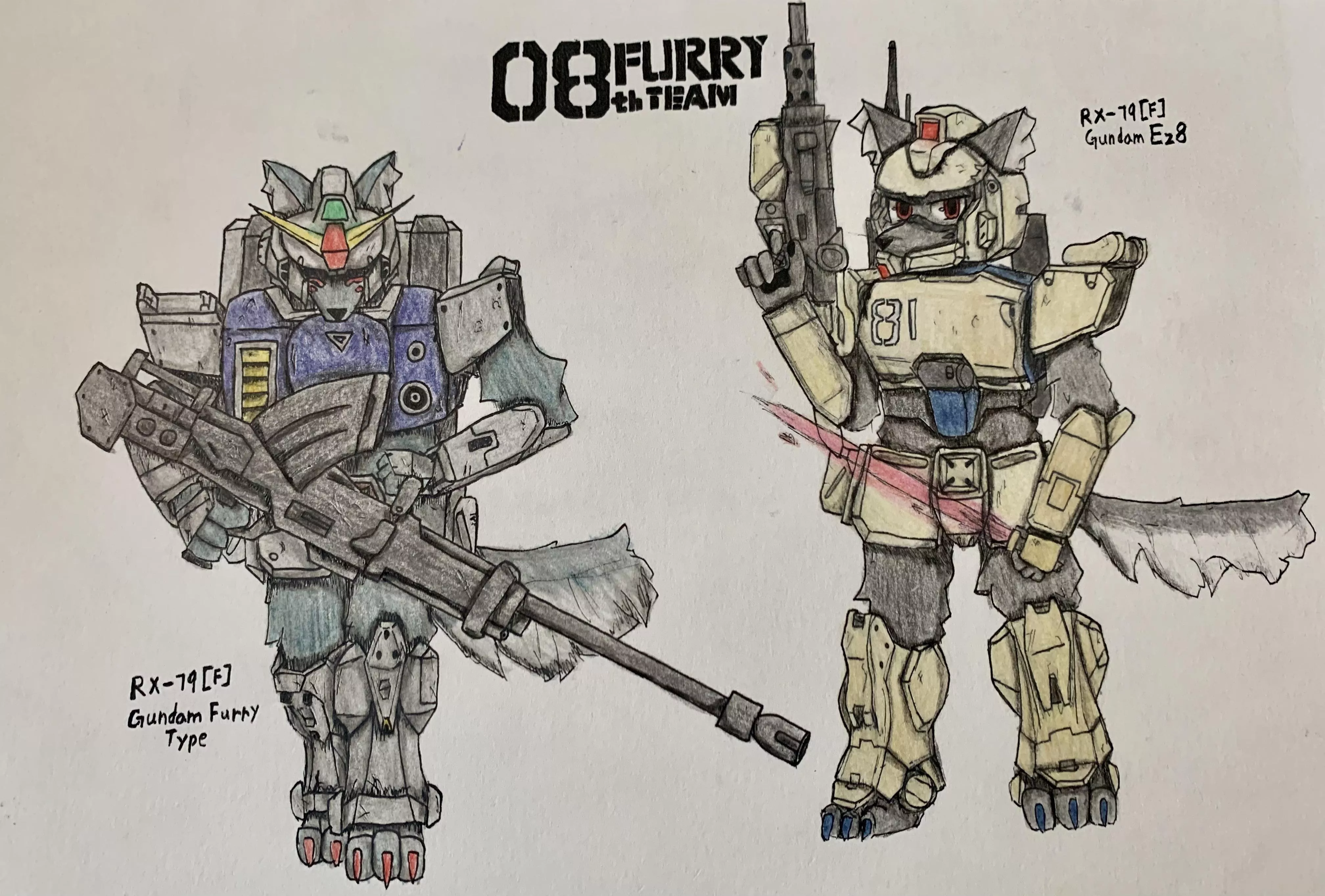 I turned ground type gundam and E8 gundam in to furry