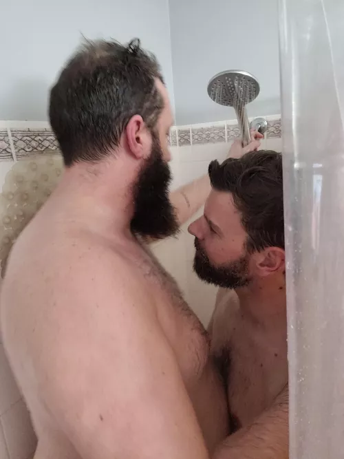 Me and my boy in the shower
