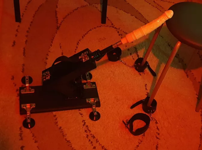 My fucking machine setup - perfect for slutty evenings