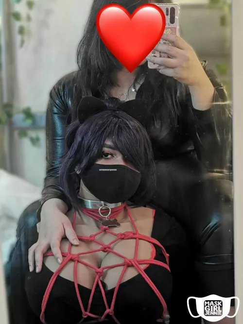 My girlfriend said she would unlock the collar if I let her dress, and tie me up. Instead of taking off the collar she started taking pictures of me! She said if I complained about the collar again she would send them all to her friends so they knew I wa