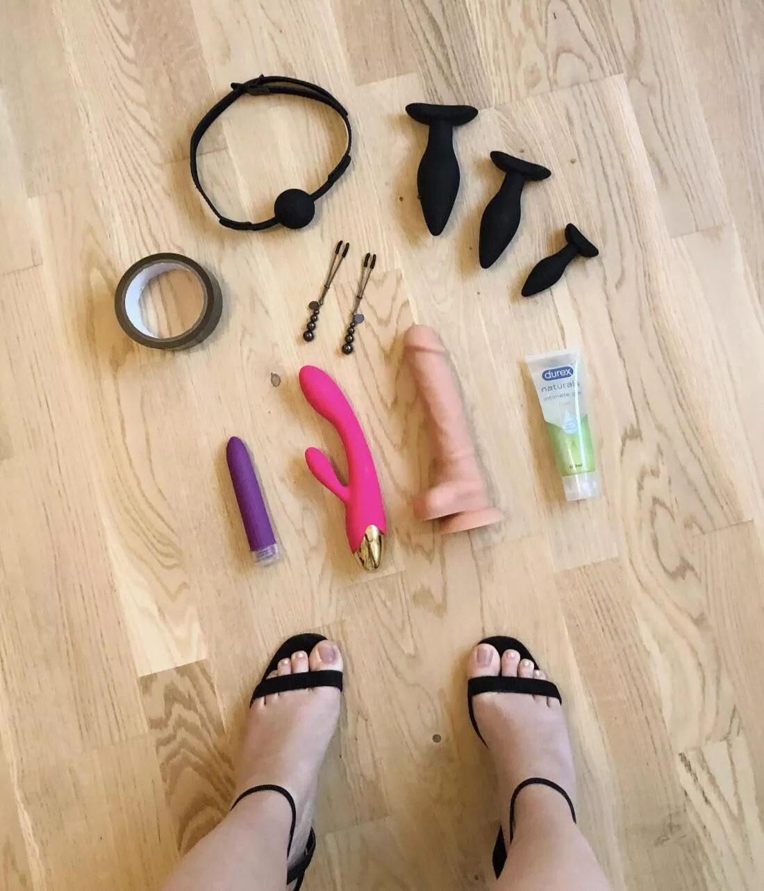 My new toys have arrived. How do you want me to use them? [F]