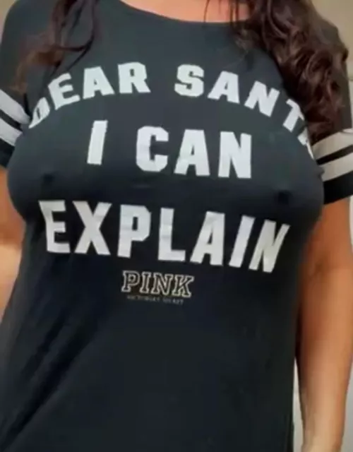 No bra sorry Santa! On the naughty list now (F44)