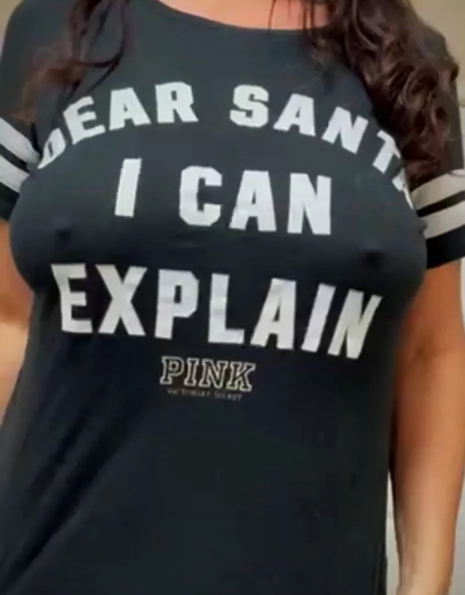 No bra sorry Santa! On the naughty list now (F44)