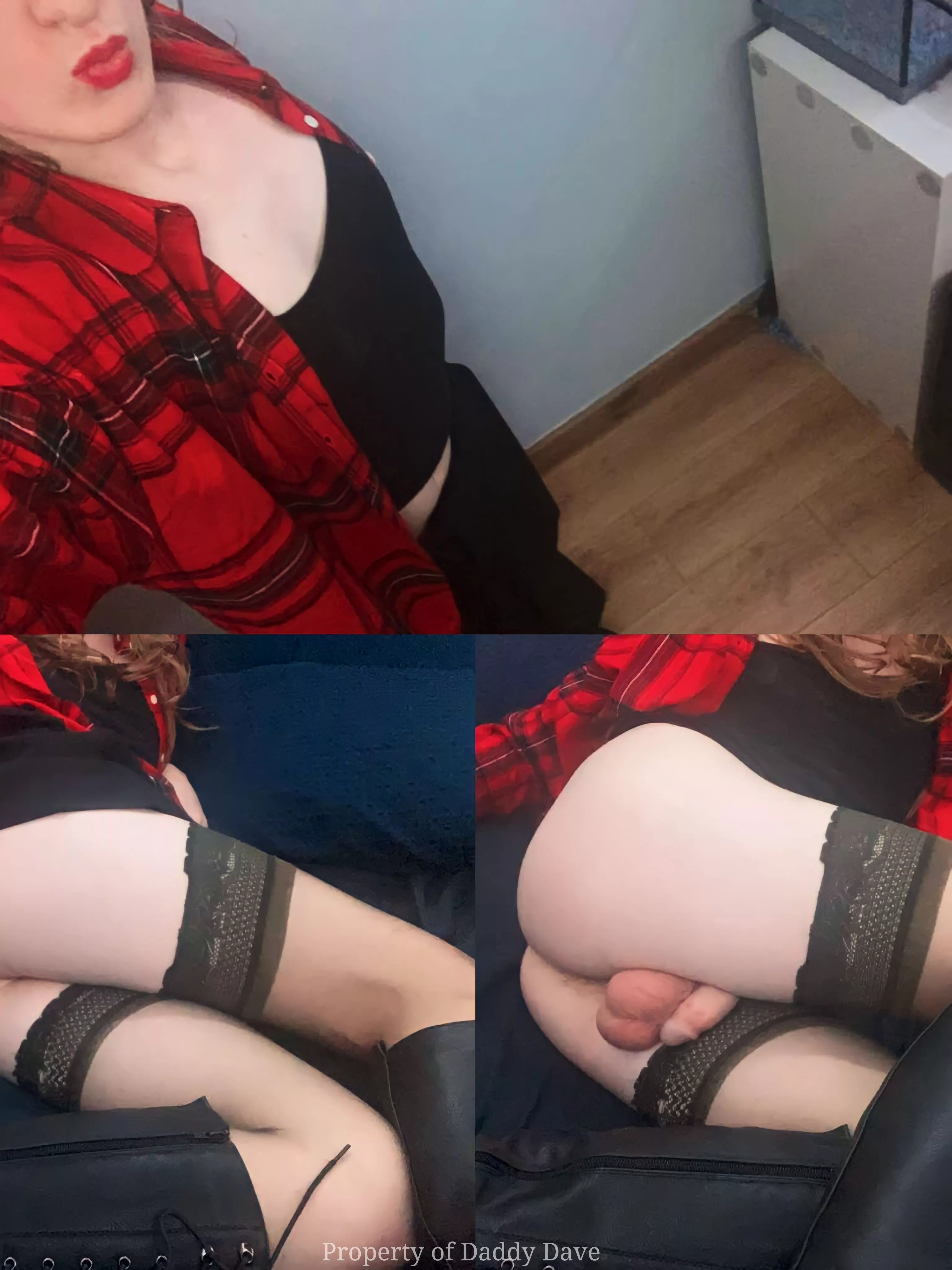 Now that you're back my British Sissy Hailee you can get into your proper outfit for me now😏