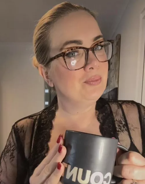 Oh good morning! After our efforts last night I let you sleep in, but here’s a coffee 💋