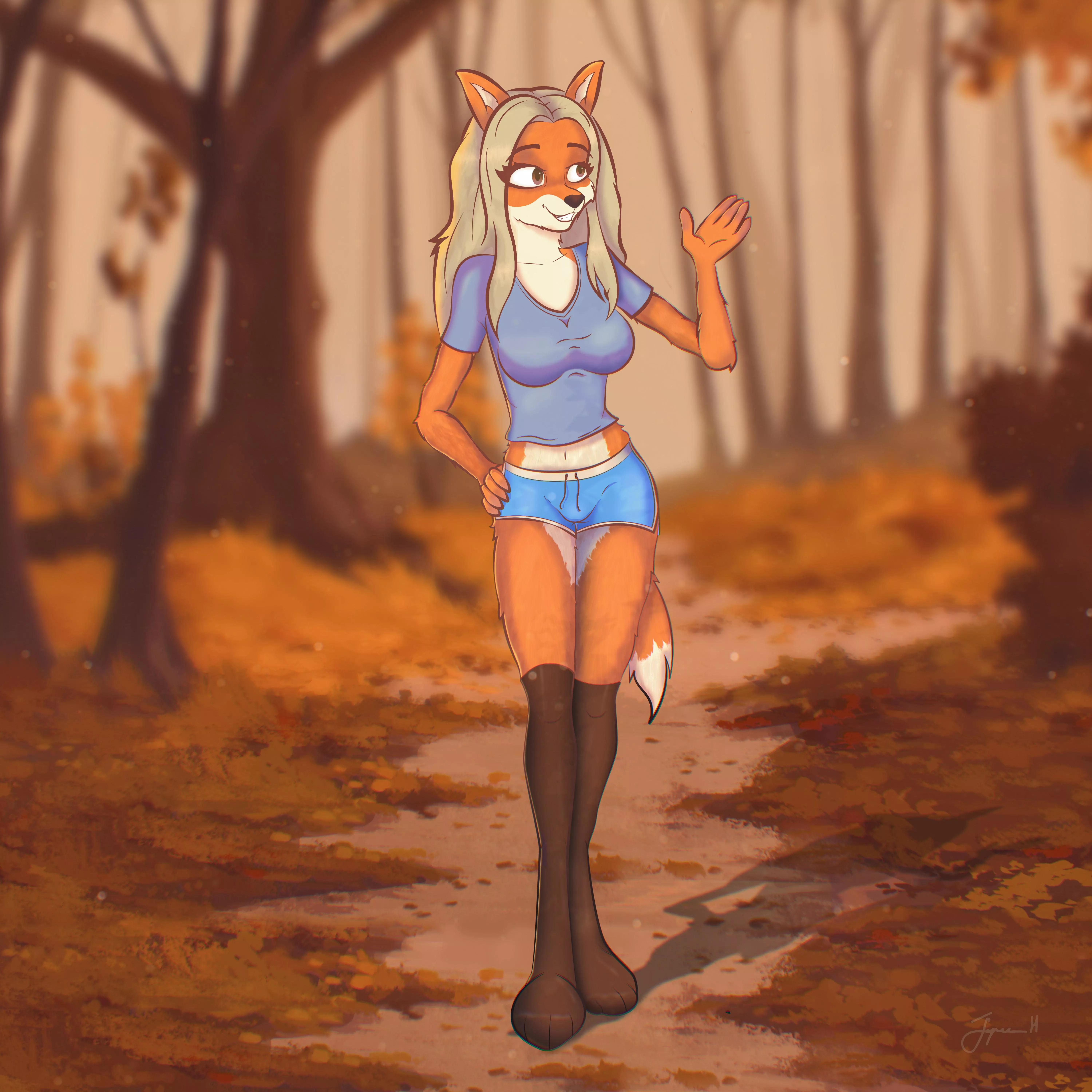 Seasoned illustrator/commission artist's first try at drawing furry art. Just looking to get some feedback on how and what to improve.