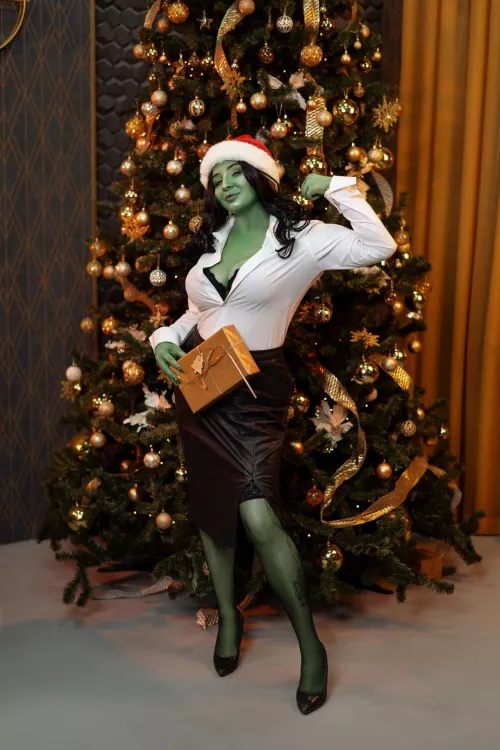 She-Hulk Christmas Cosplay by Rudy VIxen