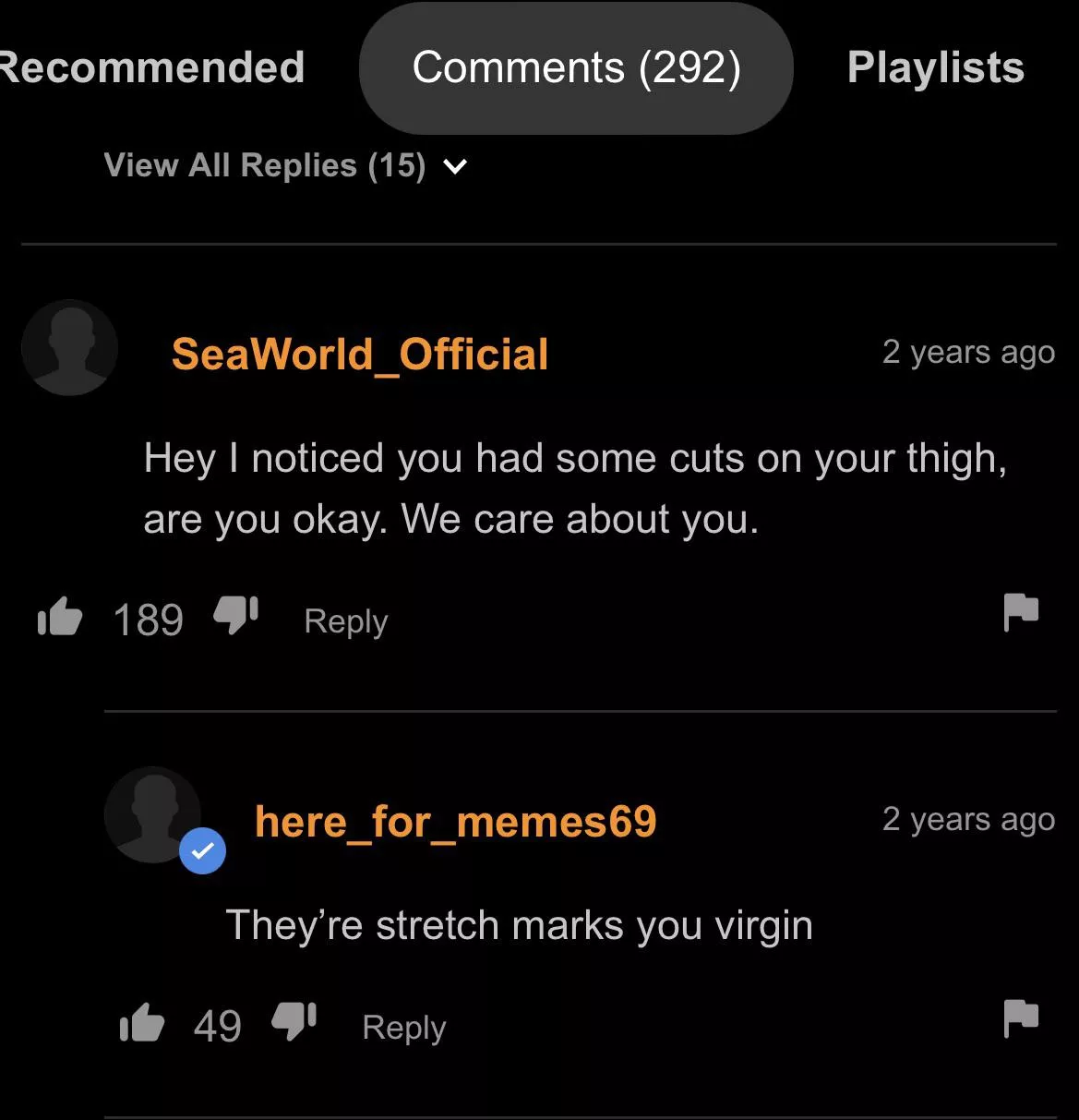 There’s just something funny about being called a virgin on pornhub
