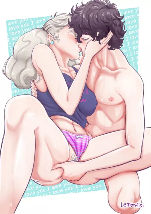 A kiss with fingers (Lemonfiti)