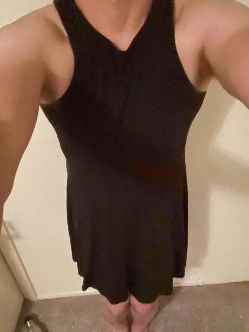 Anyone wanna guess if I’m wearing panties under this or not?