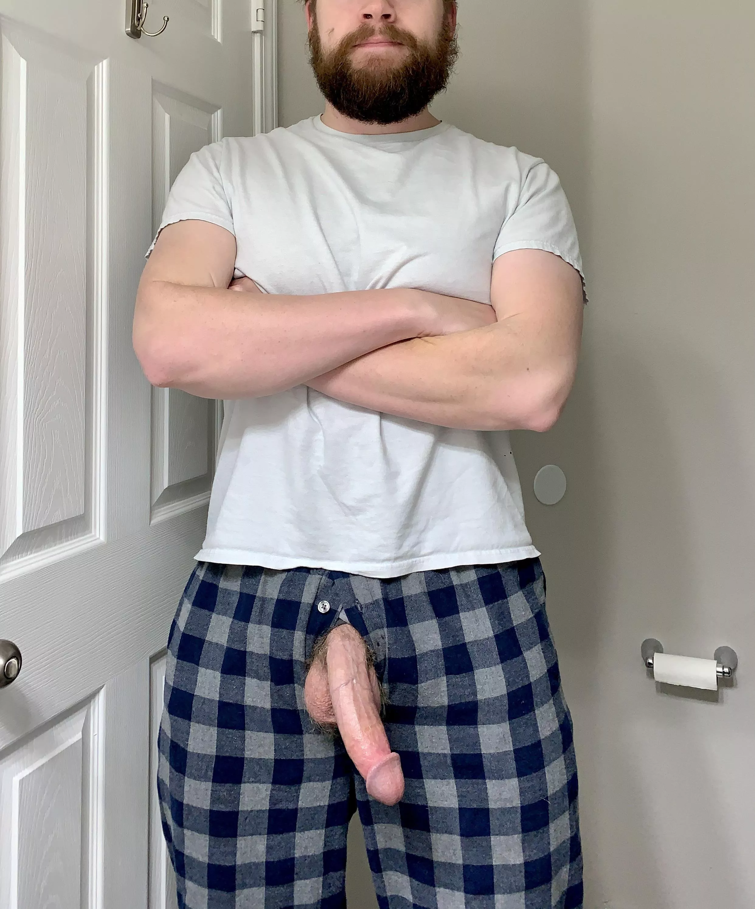 Are you a fan of the plaid pajamas and plain white tee look? [35]