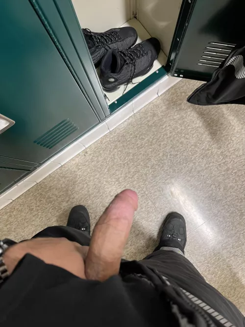 At work in the locker room