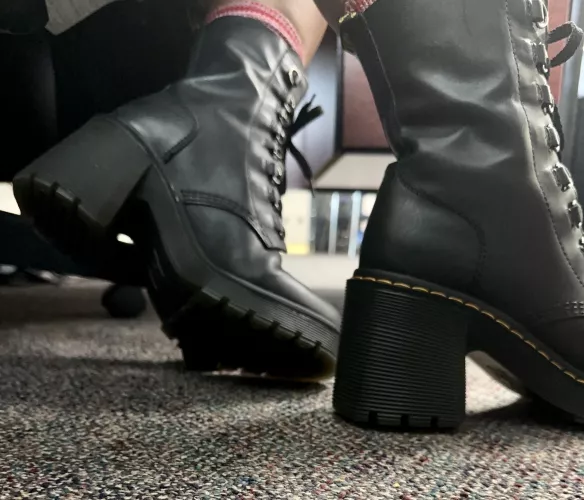 Breaking in some new docs at work. Did your teachers wear boots like these?