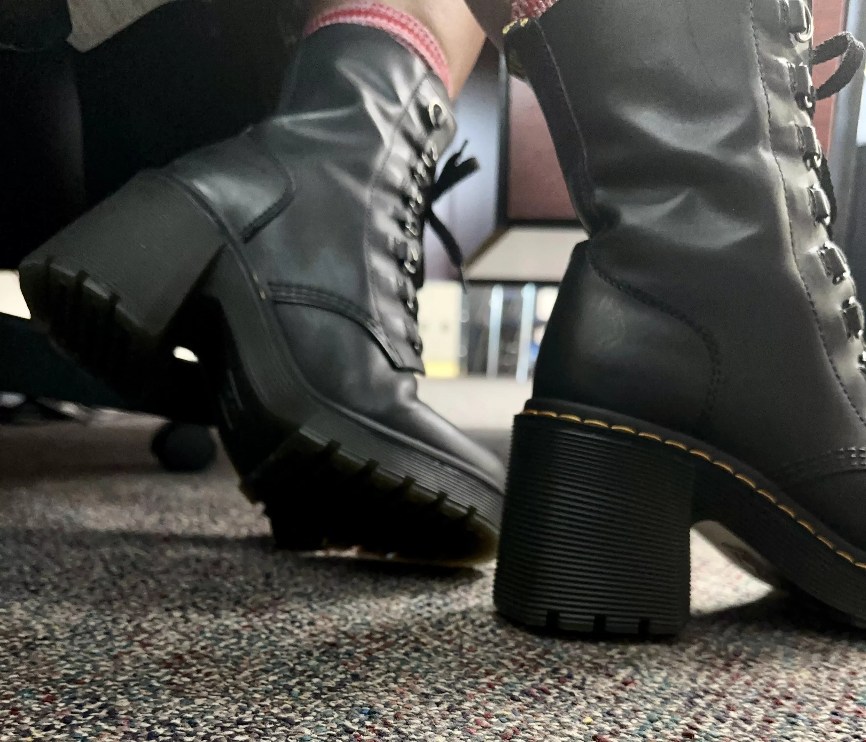 Breaking in some new docs at work. Did your teachers wear boots like these?