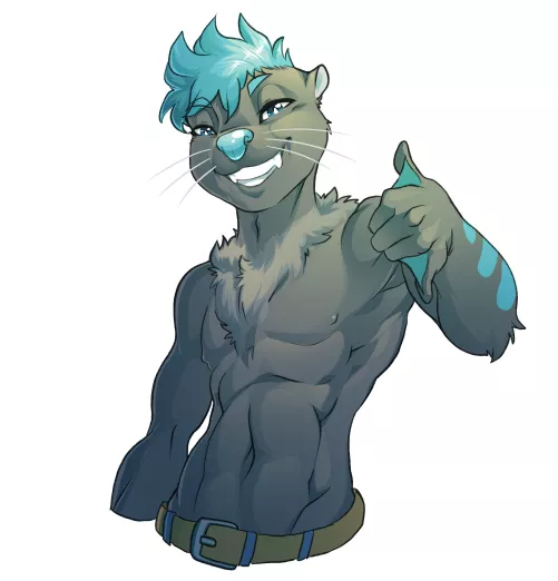 [Commission] - Hang 10 with THIS Otter!