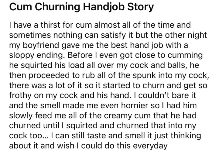 Cum Kink Story