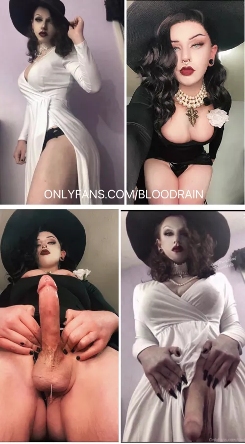 Do you like me as Lady Dimitrescu in the white dress or the black dress more? Which one makes you drool? <3