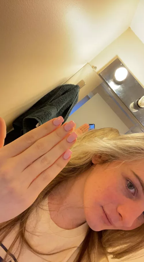 First time getting my nails done, does pink suit me?